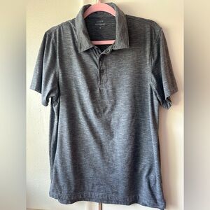 Men’s heathered navy performance polo